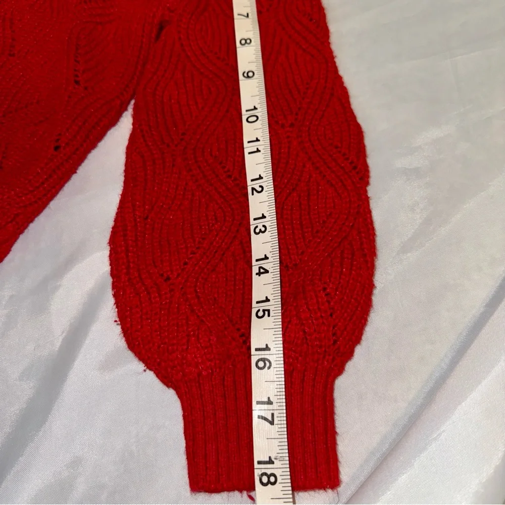 Old Navy Girls Size 6/7 Red Long Sleeve Knit Sweater Christmas Festive‎ Holidays